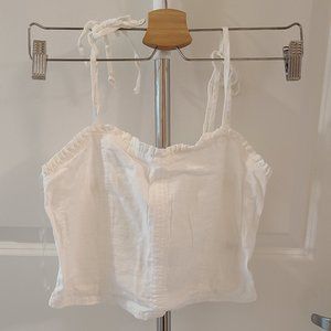 Aerie White Tank Top Womens XS